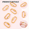 6Pcs 2 Colors 304 Stainless Steel Screw Carabiner Lock Charms FIND-UN0003-51A-5