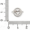 925 Sterling Silver Micro Pave Cubic Zirconia Connector Charms STER-U009-03P-04-3