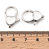 Heart Brass Enamel Lobster Claw Clasps KK-Z147-02P-02A-3