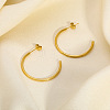 Classic Stainless Steel C-shaped Stud Earrings OR5180-4