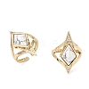 Brass Micro Pave Cubic Zirconia Cuff Rings for Women GG-CBA7610-11G-05-4