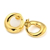 Ion Plating(IP) 304 Stainless Steel Stud Earrings for Women EJEW-A108-07G-2