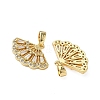 Brass Micro Pave Cubic Zirconia Pendants KK-I371-37G-02-3