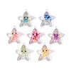 Transparent Acrylic and Gold Foil Pendants TACR-T028-67-1
