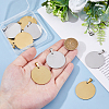 10Pcs 2 Colors Anti-Tarnish 201 Stainless Steel Pendants STAS-DC0016-65-3