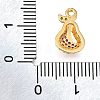 Brass Micro Pave Clear Cubic Zirconia Pendants KK-U065-05F-G-3