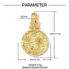Brass Micro Pave Fuchsia Cubic Zirconia Pendants CU-OY002-03G-2