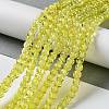 1 Strand Transparent Crackle Glass Round Beads Strands X-CCG-Q001-4mm-04-1