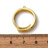 Brass Loop Ring Base KK-NH0007-13G-3