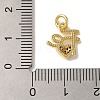 Rack Plating Brass Micro Pave Clear Cubic Zirconia Pendants KK-L220-022G-3