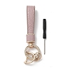 Microfiber & Zinc Alloy & Crystal Rhinestone Keychain KEYC-G062-01C-1