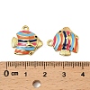 304 Stainless Steel Enamel Pendants STAS-T068-78B-01-3