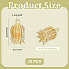 12Pcs Brass Connector Rhinestone Settings KK-PH0010-47-2