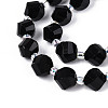 Natural Black Onyx(Dyed & Heated) Beads Strands G-T144-24A-03-3