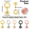 5Pcs 5 Colors Brass Clasps FIND-SP0004-10-2