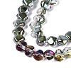 Electroplate Transparent Glass Beads Strands EGLA-Q133-01A-06-3