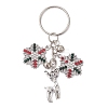 Alloy with Cubic Zirconia  Keychain KEYC-JKC00864-1