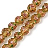 Handmade Glod Sand Lampwork Beads Strands LAMP-B028-03D-10mm-1