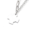 304 Stainless Steel Paperclip Chains & Cable Chain Jewelry Sets SJEW-K153-51P-3