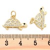 Brass Pave Clear Cubic Zirconia Pendants KK-U009-12D-G-3