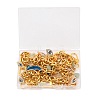 3Pcs Moon Eye Alloy Enamel with Rhinestone Charm Aluminum Cable Chain Bag Decorative Chains HJEW-NB00285-8