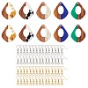 DIY 5 Pairs Resin & Walnut Wood Earrings Making Kits DIY-SZ0001-74-1