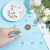 30Pcs 2 Colors 1-Hole Alloy Shell Shank Buttons BUTT-NB0002-09B-3