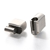 Tarnish Resistant 304 Stainless Steel Magnetic Clasps with Glue-in Ends STAS-C020-09P-2