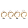 Rack Plating Heart Brass Micro Pave Cubic Zirconia Open Cuff Ring Settings KK-Z071-26KCG-4