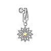 Brass Pave Clear Cubic Zirconia Clip on Belly Rings FS-WG683DA-09-1
