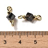 Natural Black Agate Connector Charms FIND-C046-08G-3