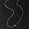 1.5mm Rack Plating Brass Oval Link Chain Necklaces for Women Men MAK-L044-32G-3