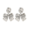 304 Stainless Steel Bowknot Stud Earrings for Women EJEW-U020-02P-1