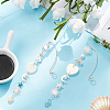 4Pcs Synthetic Turquoise Starfish Turtle Beads Hanging Suncatchers HJEW-CN0001-39-6
