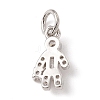 Brass Micro Pave Cubic Zirconia Charms ZIRC-F132-08P-2