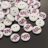 2-Hole Flat Round Number Printed Wooden Sewing Buttons X-BUTT-M002-13mm-4-1