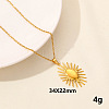 Vintage Stainless Steel Sun Pendant Necklaces ZQ4868-10-1