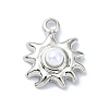 Alloy With ABS Pearl Pendants PALLOY-S188-02P-1