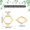   168Pcs 7 Colors Hollow Frame Alloy Connector Charms FIND-PH0005-31-4
