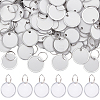 Aluminum & Paper Hanging Price Tags with Rings DIY-SP0007-89B-1