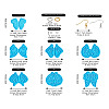 Mega Pet 7Pcs 7 Style Butterfly DIY Pendant Silicone Molds DIY-MP0001-15-24