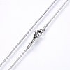 Non-Tarnish 304 Stainless Steel Snake Chain Necklaces NJEW-F226-01P-01-2