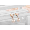 Real Rose Gold Plated Fashion Alloy Austrian Crystals Dangle Earrings EJEW-AA00057-01-2