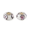 Lampwork & Brass Core European Beads LAMP-P019-01P-25-1