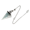 Natural Aquamarine Chip & Resin Dowsing Pendulum Big Pendants G-H293-02P-10-2