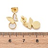 Butterfly Brass Shell Stud Earrings KK-D363-22G-3