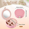 Round PU Leather & Plastic Jewelry Set Storage Box CON-TAC0014-06B-3