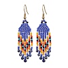 Bohemian Glass Seed Beads Dangle Earrings EJEW-MZ00338-01-2