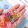 100Pcs Transparent Acrylic Bead Frame TACR-SP0001-34-3