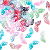 20Pcs UV Plating Opaque Acrylic Beads OACR-PA0001-90-1